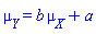 mu__Y = b*mu__X+a