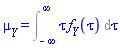 mu__Y = Int(tau*f__Y(tau), tau = -infinity .. infinity)