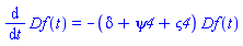 diff(Df(t), t) = -(delta+psi4+varsigma4)*Df(t)