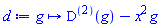 proc (g) options operator, arrow; (D@@2)(g)-x^2*g end proc