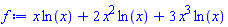x*ln(x)+2*x^2*ln(x)+3*x^3*ln(x)