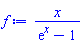 x/(exp(x)-1)
