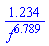 1.234/f^6.789