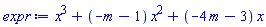 x^3+(-m-1)*x^2+(-4*m-3)*x
