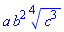 a*b^2*surd(c^3, 4)