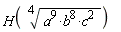 H((a^9*b^8*c^2)^(1/4))