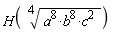 H((a^8*b^8*c^2)^(1/4))