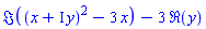 Im((x+I*y)^2-3*x)-3*Re(y)