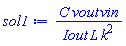 C*vout*vin/(Iout*L*k^2)
