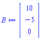 Vector(3, {(1) = 10, (2) = -5, (3) = 0})