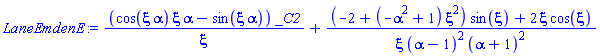 (cos(xi*alpha)*xi*alpha-sin(xi*alpha))*_C2/xi+((-2+(-alpha^2+1)*xi^2)*sin(xi)+2*xi*cos(xi))/(xi*(alpha-1)^2*(alpha+1)^2)