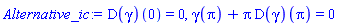 (D(gamma))(0) = 0, gamma(Pi)+Pi*(D(gamma))(Pi) = 0