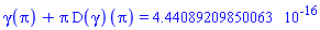 gamma(Pi)+Pi*(D(gamma))(Pi) = HFloat(4.440892098500626e-16)