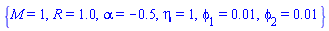 {M = 1, R = 1.0, alpha = -.5, eta = 1, phi[1] = 0.1e-1, phi[2] = 0.1e-1}