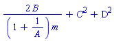 2*B/((1+1/A)*m)+C^2+D^2