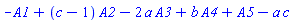 -A1+(c-1)*A2-2*a*A3+b*A4+A5-a*c