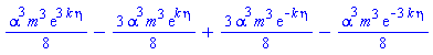(1/8)*alpha^3*m^3*exp(3*k*eta)-(3/8)*alpha^3*m^3*exp(k*eta)+(3/8)*alpha^3*m^3*exp(-k*eta)-(1/8)*alpha^3*m^3*exp(-3*k*eta)