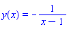 y(x) = -1/(x-1)