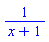 1/(x+1)