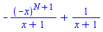 -(-x)^(N+1)/(x+1)+1/(x+1)