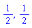1/2, 1/2