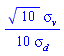 (1/10)*10^(1/2)*sigma__v/sigma__d