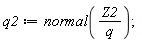 q2 := normal(Z2/q)