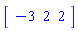 Vector[row](3, {(1) = -3, (2) = 2, (3) = 2})