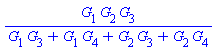 G[1]*G[2]*G[3]/(G[1]*G[3]+G[1]*G[4]+G[2]*G[3]+G[2]*G[4])