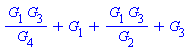 G[1]*G[3]/G[4]+G[1]+G[1]*G[3]/G[2]+G[3]