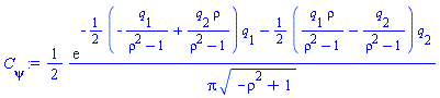 (1/2)*exp(-(1/2)*(-q[1]/(rho^2-1)+q[2]*rho/(rho^2-1))*q[1]-(1/2)*(q[1]*rho/(rho^2-1)-q[2]/(rho^2-1))*q[2])/(Pi*(-rho^2+1)^(1/2))