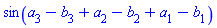 sin(a[3]-b[3]+a[2]-b[2]+a[1]-b[1])