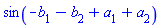 sin(-b[1]-b[2]+a[1]+a[2])