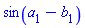 sin(a[1]-b[1])