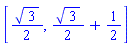 [(1/2)*3^(1/2), (1/2)*3^(1/2)+1/2]