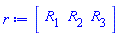 Vector[row](3, {(1) = R[1], (2) = R[2], (3) = R[3]})