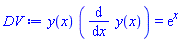 y(x)*(diff(y(x), x)) = exp(x)