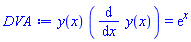 y(x)*(diff(y(x), x)) = exp(x)