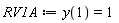 RV1A := y(1) = 1