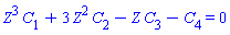 Z^3*C[1]+3*Z^2*C[2]-Z*C[3]-C[4] = 0