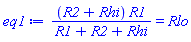 (R2+Rhi)*R1/(R1+R2+Rhi) = Rlo