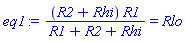 (R2+Rhi)*R1/(R1+R2+Rhi) = Rlo
