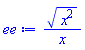 (x^2)^(1/2)/x