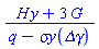 (H*y+3*G)/(q-`&sigma;y`(`&Delta;&gamma;`))