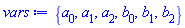{a[0], a[1], a[2], b[0], b[1], b[2]}