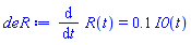 diff(R(t), t) = .1*I0(t)