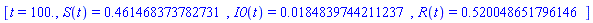 [t = 100., S(t) = HFloat(0.46146837378273076), I0(t) = HFloat(0.018483974421123688), R(t) = HFloat(0.5200486517961457)]