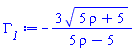 -3*(5*rho+5)^(1/2)/(5*rho-5)