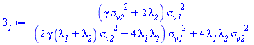 (gamma*sigma__v2^2+2*lambda__2)*sigma__v1^2/((2*gamma*(lambda__1+lambda__2)*sigma__v2^2+4*lambda__1*lambda__2)*sigma__v1^2+4*lambda__1*lambda__2*sigma__v2^2)