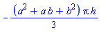 -(1/3)*(a^2+a*b+b^2)*Pi*h